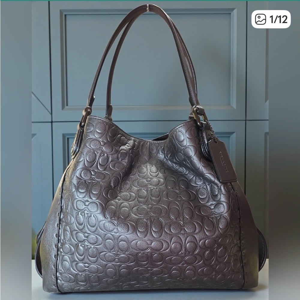 Coach Edie Signature Leather Women's Bag